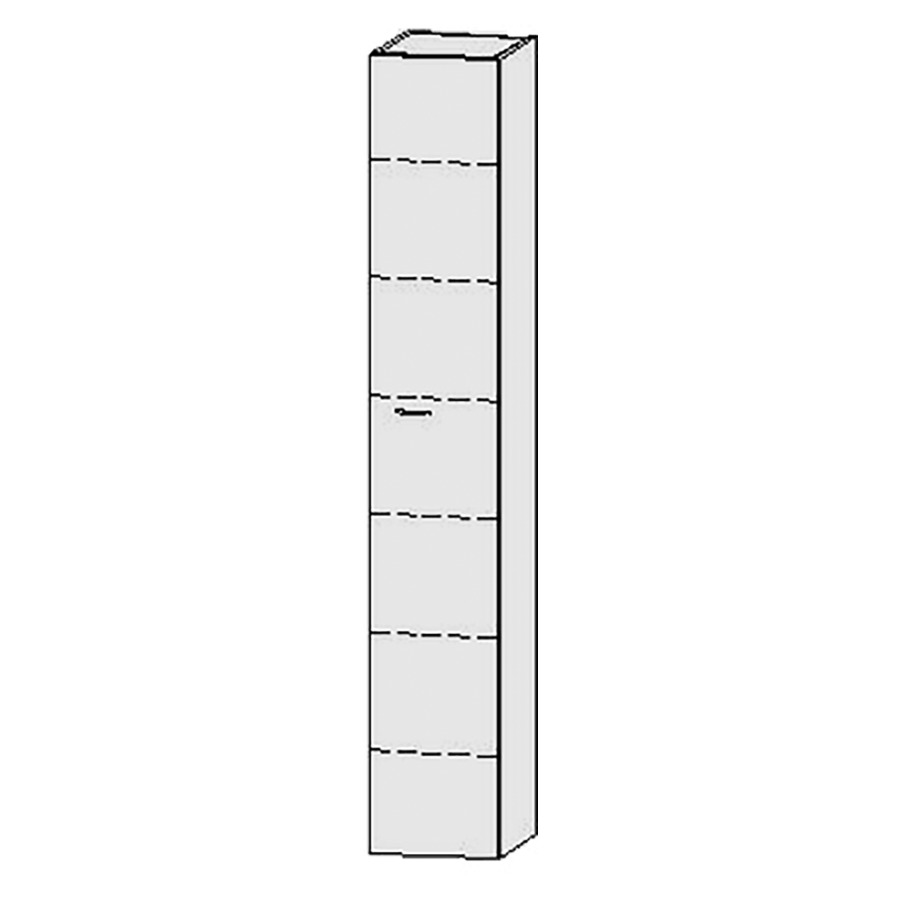 Armoire haute Vanity Keramik  
30 x 182.8 x 33 cm
1&nbsp;porte, charnière à droite
6&nbsp;tablettes
avec Blumotion
