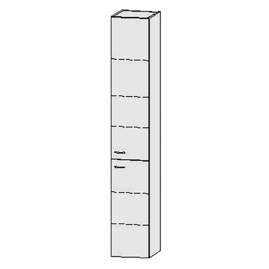 Armoire haute Vanity Keramik  
30 x 182.8 x 33 cm
2&nbsp;portes, charnière à droite
6&nbsp;tablettes
avec Blumotion
