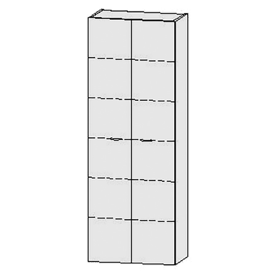Armoire haute Vanity Keramik 
60 x 165 x 33 cm
2&nbsp;portes, 5&nbsp;tablettes
avec Blumotion