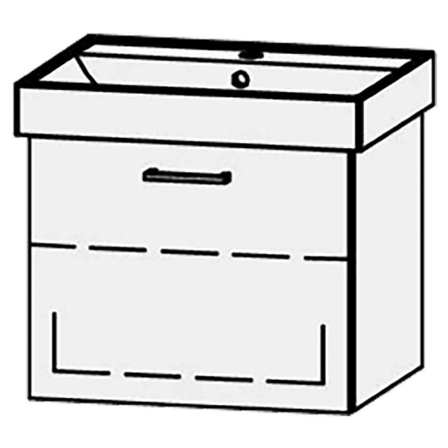 Élément inférieur  Procasa Cinque Easy
56 x 45 x 46 cm
élément de tiroir, 1&nbsp;tiroir
1&nbsp;tablette réglable
extrait complet avec Blumotion
sans cache-siphon
pour lavabo 291381