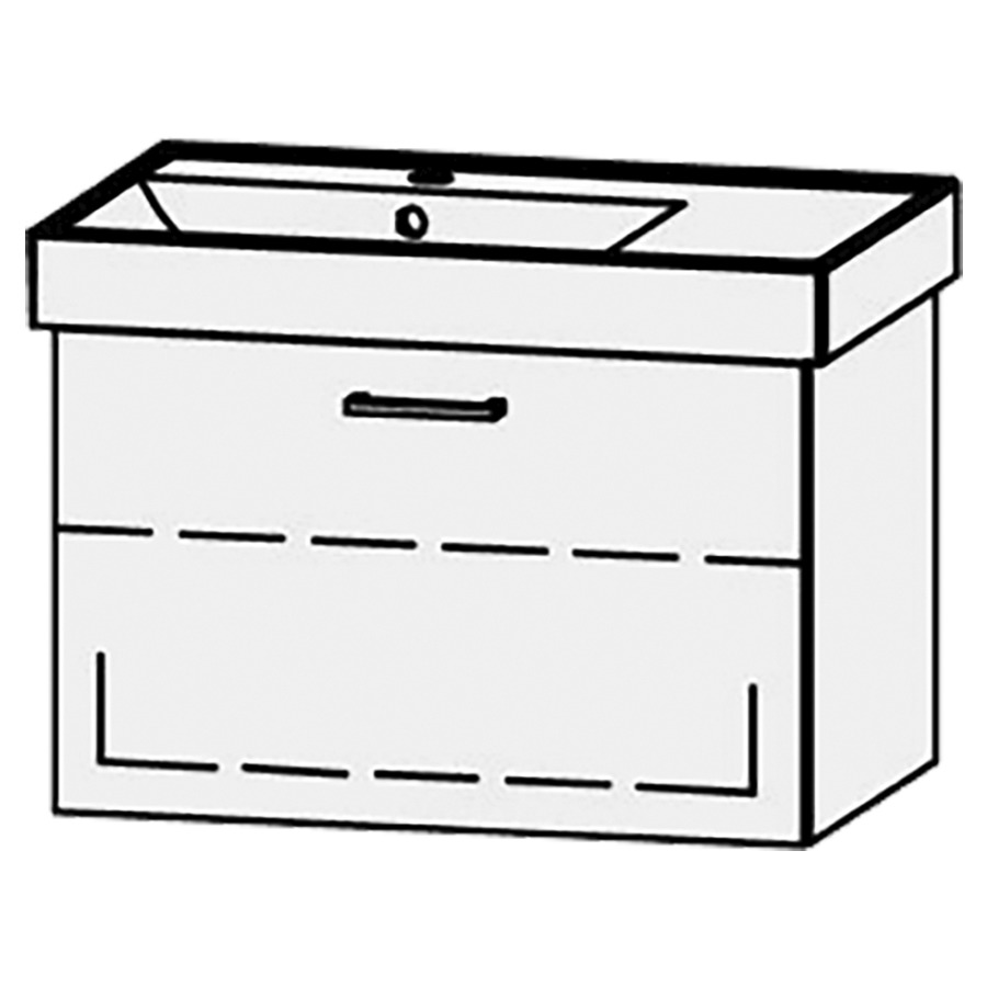 Élément inférieur  Procasa Cinque Easy 
71 x 45 x 46 cm
élément de tiroir, 1&nbsp;tiroir
1&nbsp;tablette réglable
extrait complet avec Blumotion
sans cache-siphon
pour lavabo 291386, lavabo à gauche