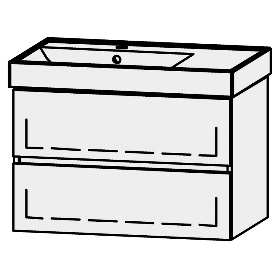 Élément inférieur  Procasa Cinque Kivos Line
73 x 50 x 46 cm
élément de tiroir, 2&nbsp;tiroirs
extrait complet avec Blumotion
1 cache-siphon
pour lavabo 291386, lavabo à gauche