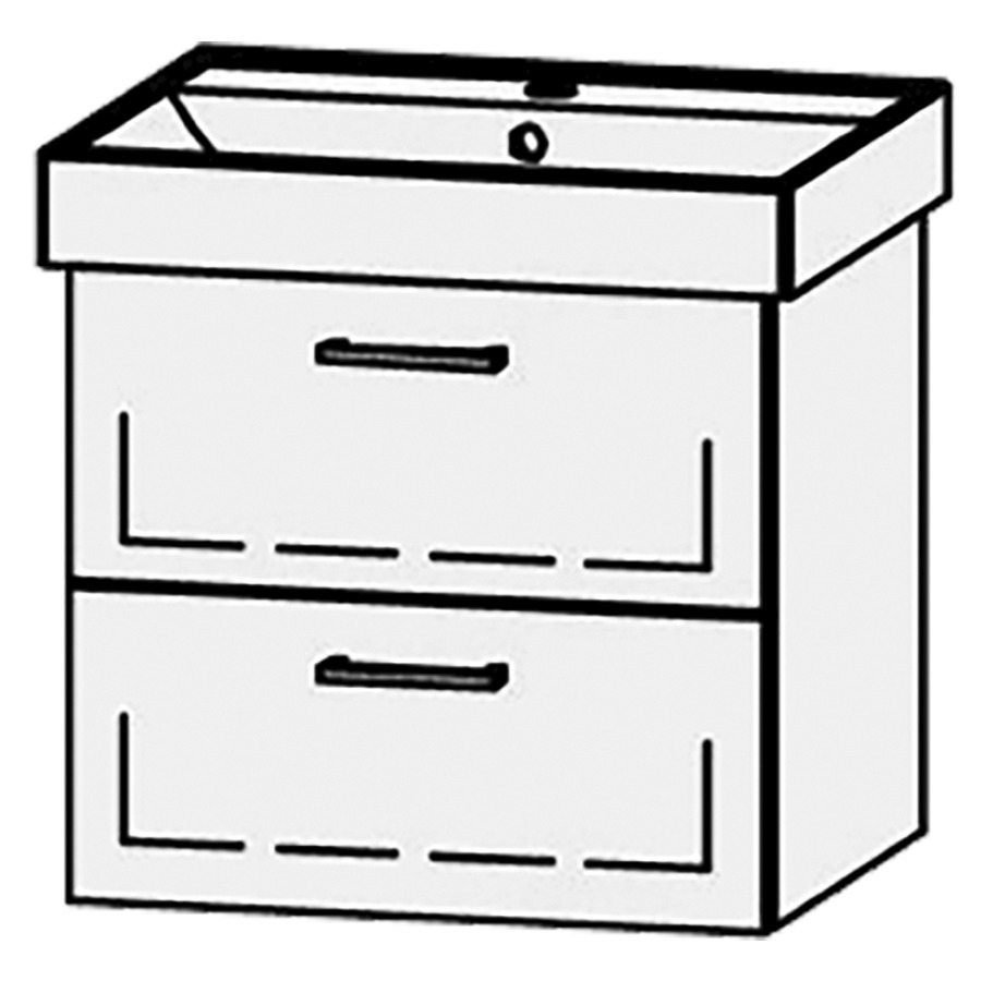 Élément inférieur  Procasa Cinque
56 x 50 x 46 cm
élément de tiroir, 2&nbsp;tiroirs
extrait complet avec Blumotion
1 cache-siphon
pour lavabo 291381