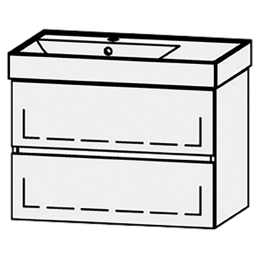 Élément inférieur  Procasa Cinque Kivos Line
73 x 50 x 46 cm
élément de tiroir, 2&nbsp;tiroirs
extrait complet avec Blumotion
1 cache-siphon
pour lavabo 291386