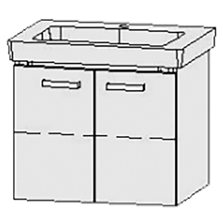 Élément inférieur  Vanity Subway 2.0
60 x 50 x 45.5 cm
armoire de tablette, 2&nbsp;portes
1&nbsp;tablette
avec Blumotion
pour lavabo