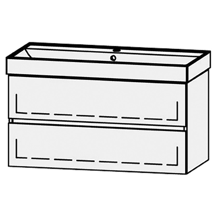 Élément inférieur  Procasa Cinque Kivos Line
98 x 50 x 46 cm
élément de tiroir, 2&nbsp;tiroirs
extrait complet avec Blumotion
1 cache-siphon
pour lavabo 291388