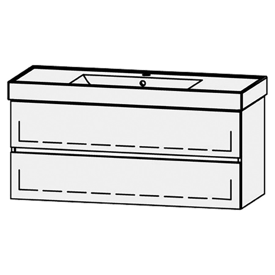 Élément inférieur  Procasa Cinque Kivos Line
118 x 50 x 46 cm
élément de tiroir, 2&nbsp;tiroirs
extrait complet avec Blumotion
1 cache-siphon
pour lavabo 291390