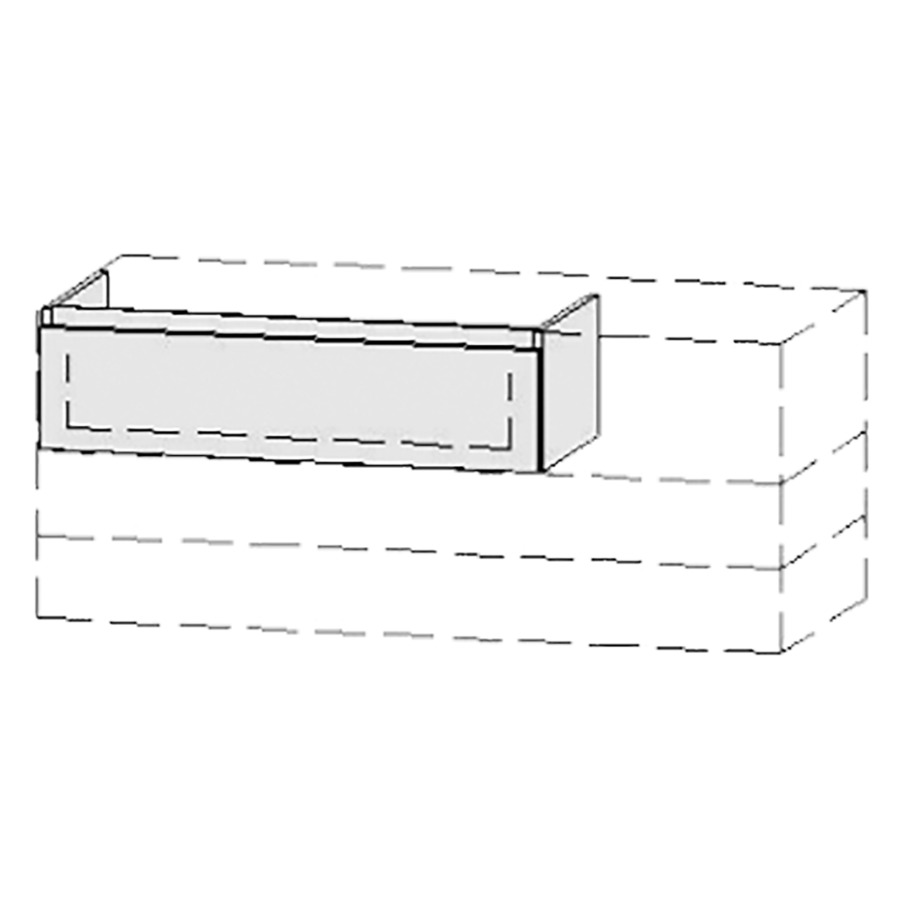 Élément inférieur  Vanity Bocco Style
91-130 x 25-55 x 40-55 cm
élément de tiroir, 1&nbsp;tiroir
avec Blumotion
sans cache-siphon
