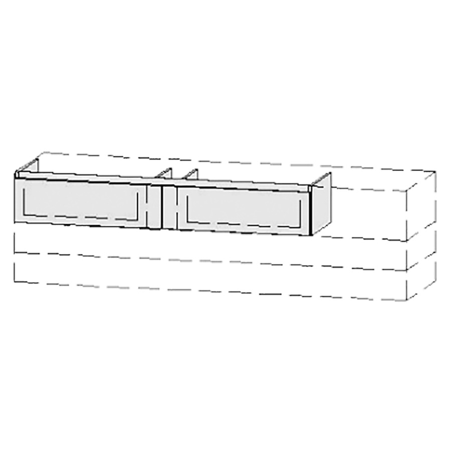 Élément inférieur  Vanity Bocco Style
151-200 x 25-55 x 40-55 cm
2&nbsp;éléments de tiroir, 1&nbsp;tiroir chacune
avec Blumotion
niche pour le siphon
