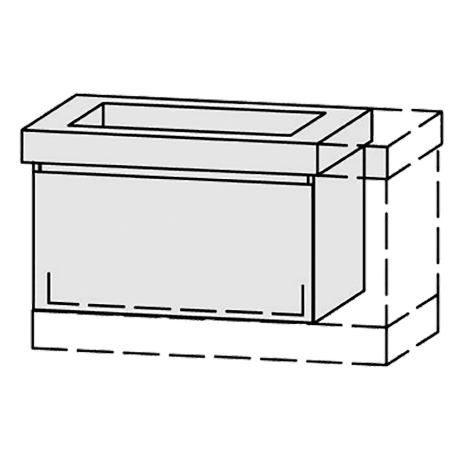 Élément inférieur  Vanity Keramik Style 
76-95 x 50 cm
élément de tiroir, 1&nbsp;tiroir
avec fonction Blumotion, pour 1&nbsp;lavabo
sans cache-siphon