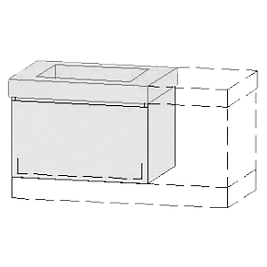 Élément inférieur  Vanity Keramik Style
96-131 x 50 cm
élément de tiroir, 1&nbsp;tiroir
avec Blumotion
pour 1&nbsp;lavabo
sans cache-siphon