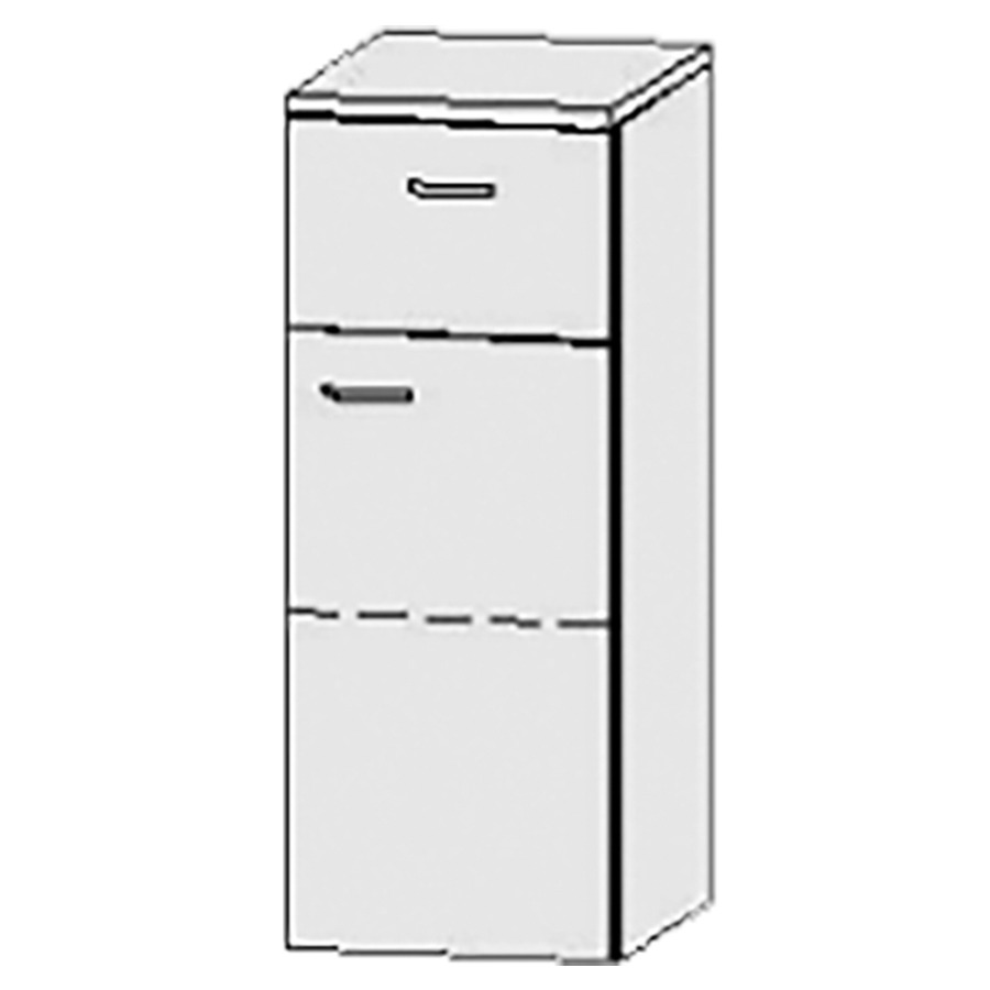 Armoire mi-haute Vanity Keramik 
30 x 76.9 x 33 cm
1&nbsp;tiroir, 1&nbsp;porte, charnière à droite
1&nbsp;tablette
avec Blumotion
avec plat. de finition 1.6 cm