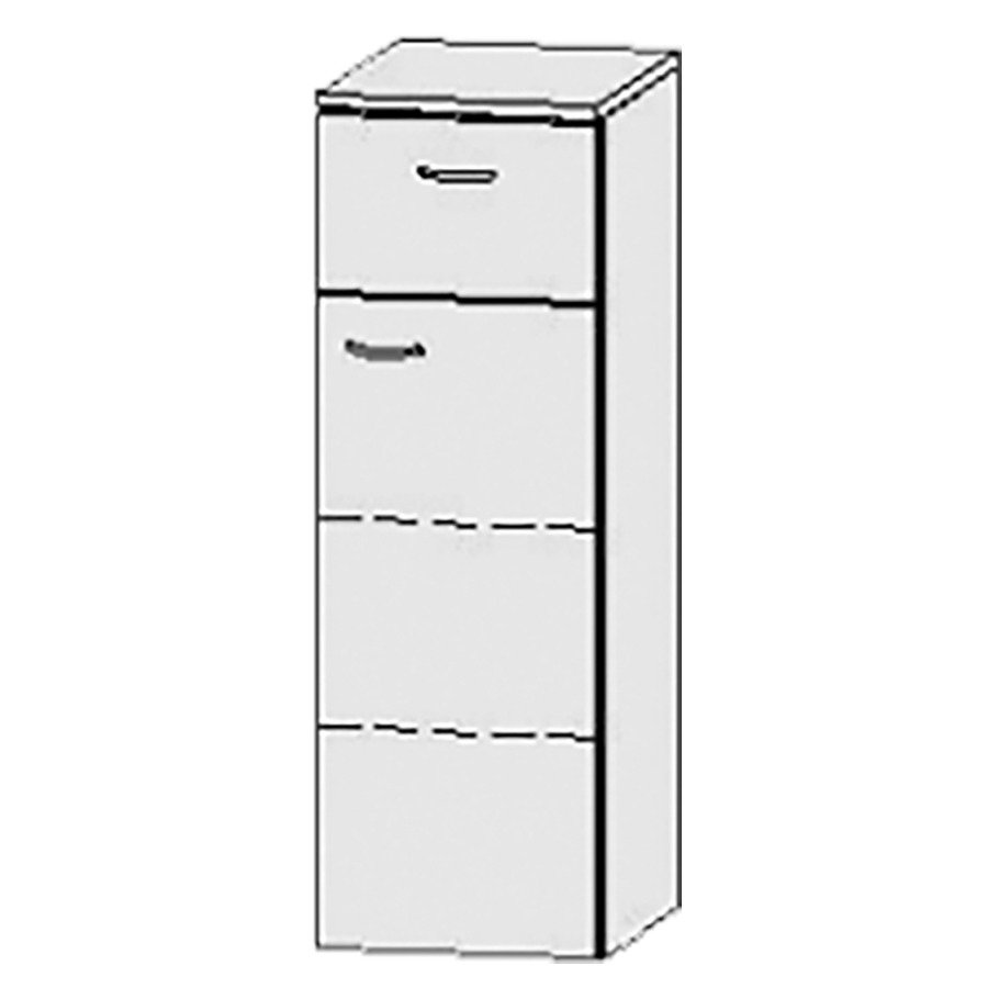 Armoire mi-haute Vanity Keramik 
30 x 89.7 x 33 cm
1&nbsp;tiroir, 1&nbsp;porte, charnière à droite
2&nbsp;tablettes
avec Blumotion
avec plat. de finition 1.6 cm