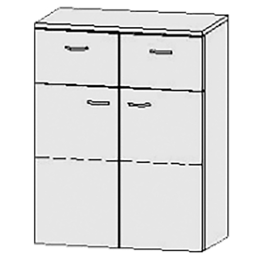 Armoire mi-haute Vanity Keramik 
60 x 76.9 x 33 cm
2&nbsp;tiroirs, 2&nbsp;portes
1&nbsp;tablette
avec Blumotion
avec plat. de finition 1.6 cm