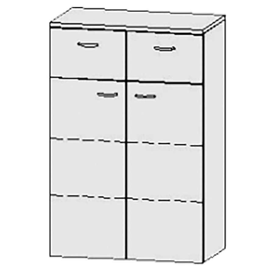 Armoire mi-haute Vanity Keramik 
60 x 89.7 x 33 cm
2&nbsp;tiroirs, 2&nbsp;portes
2&nbsp;tablettes
avec Blumotion
avec plat. de finition 1.6 cm