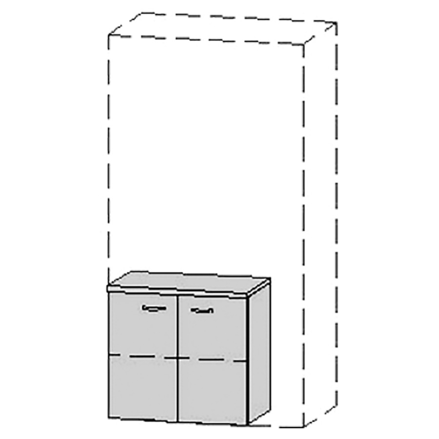 Armoire mi-haute Vanity Keramik  
50-70 x 45-135 x 20-45 cm
2&nbsp;portes
Nombre de tablettes selon liste
avec Blumotion
avec plat. de finition 1.6 cm