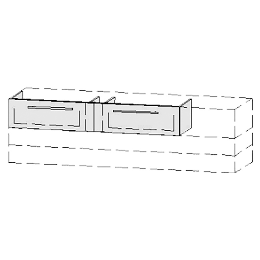 Élément inférieur  Vanity Bocco
151-200 x 35-55 x 40-55 cm
2&nbsp;éléments de tiroir, 1&nbsp;tiroir chacune
avec Blumotion
pour 1&nbsp;lavabo
niche pour le siphon