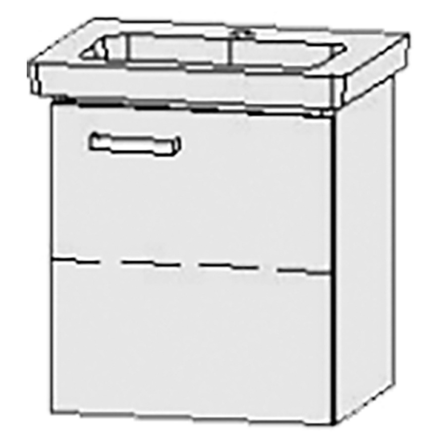 Élément inférieur  Vanity Subway 2.0
45 x 50 x 38.3 cm
armoire de tablette, 1&nbsp;porte
charnière à droite, 1&nbsp;tablette
avec Blumotion
pour lavabo