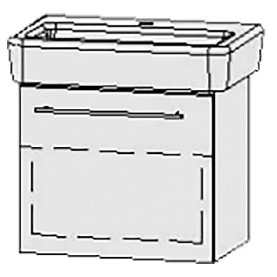 Élément inférieur  Vanity Pro S Easy Compact
55 x 45 x 36.3 cm
élément de tiroir, 1&nbsp;tiroir
1&nbsp;tablette
avec Blumotion
pour lavabo
sans cache-siphon