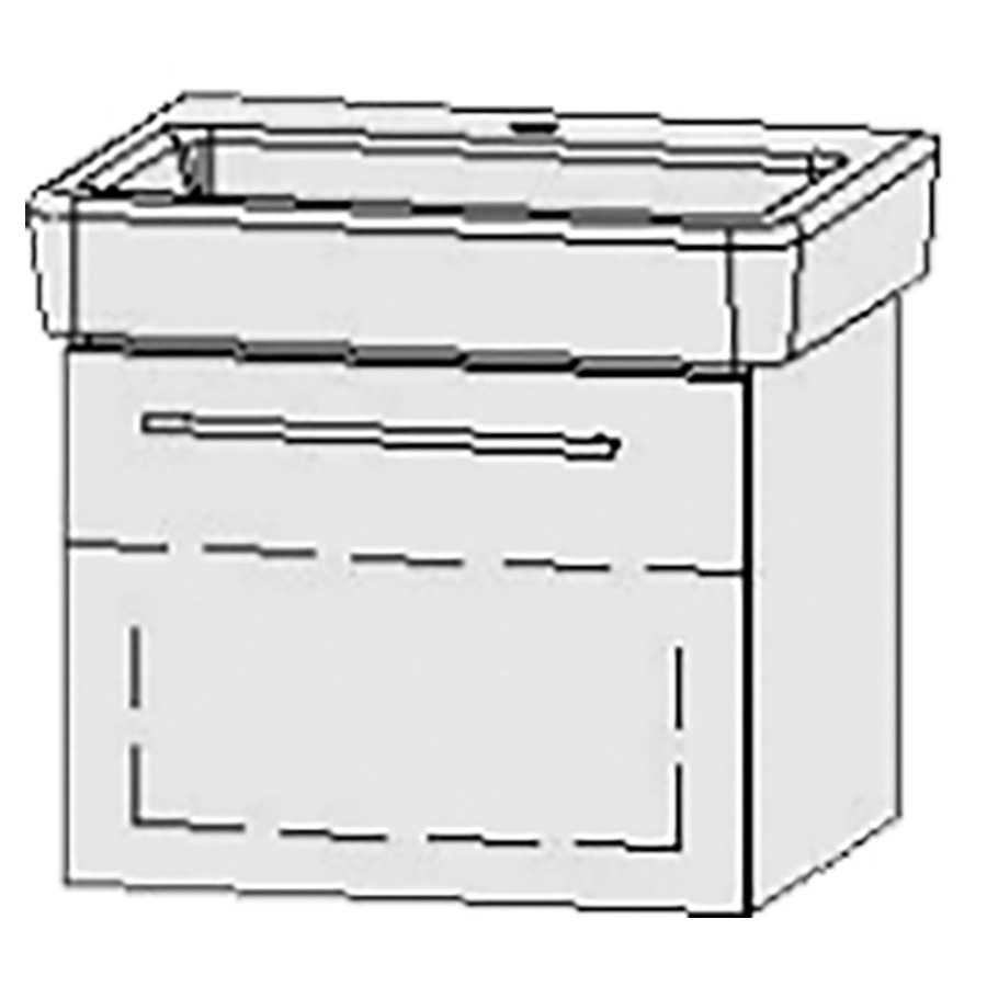 Élément inférieur
Vanity-Pro Easy 65
57 x 45 x 44,8 cm
élément avec 1 tiroir
extrait complet avec Blumotion
sans cache-siphon
1 rayon réglable