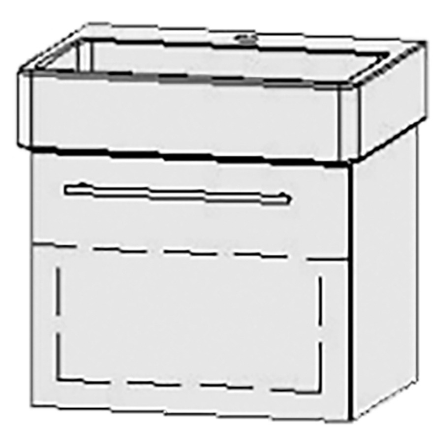 Élément inférieur
Vanity-Vero/Vero Air Easy 60
56 x 45 x 45 cm
élément avec 1 tiroir
extrait complet avec Blumotion
sans cache-siphon
1 rayon réglable