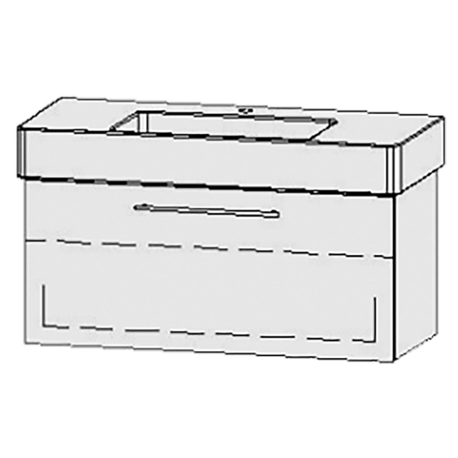 Élément inférieur
Vanity-Vero Easy 105
101 x 45 x 46 cm
élément avec 1 tiroir
extrait complet avec Blumotion
sans cache-siphon
1 rayon réglable
