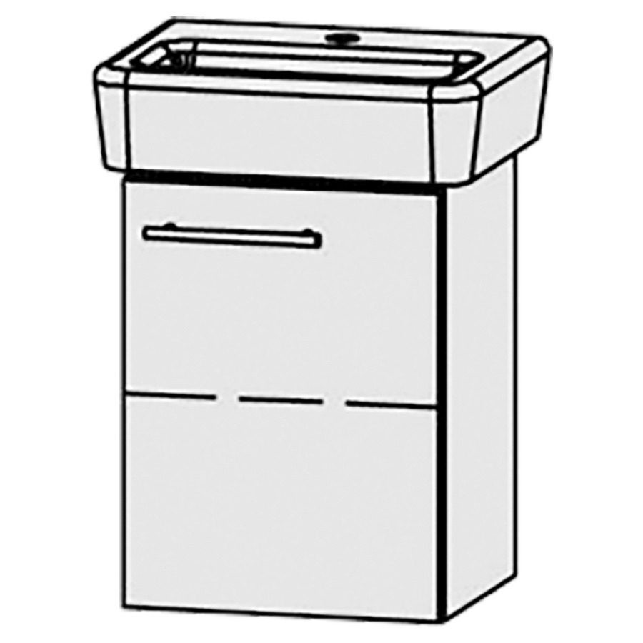 Élément inférieur  Vanity Pro S
40 x 50 x 32 cm
armoire de tablette, 1&nbsp;porte
charnière à droite, 1&nbsp;tablette
avec Blumotion
pour 1&nbsp;lavabo