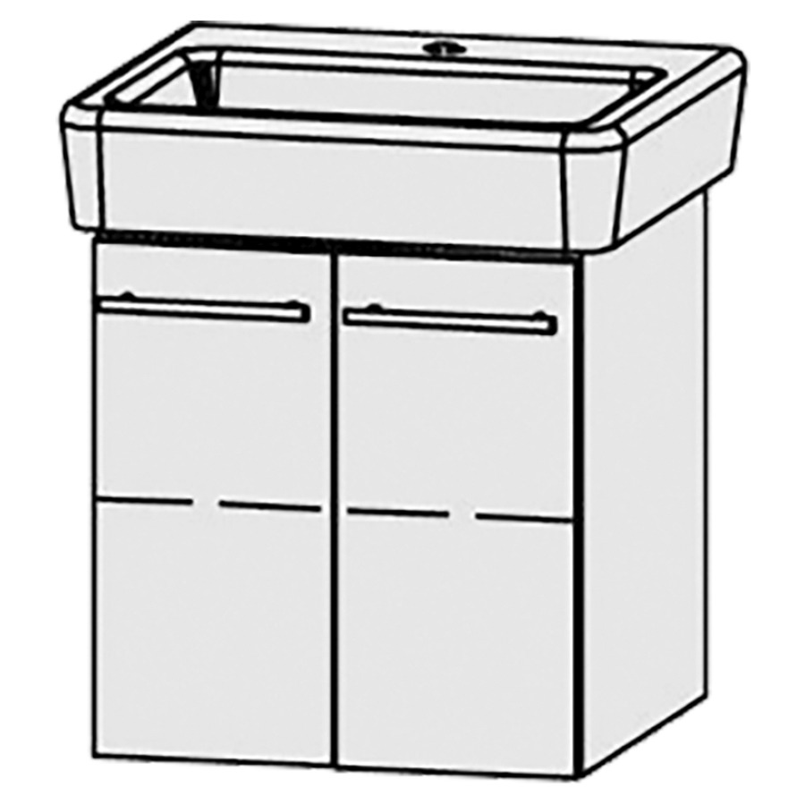 Élément inférieur  Vanity Pro S
50 x 50 x 45 cm
armoire de tablette, 2&nbsp;portes
1&nbsp;tablette
avec Blumotion
pour 1&nbsp;lavabo