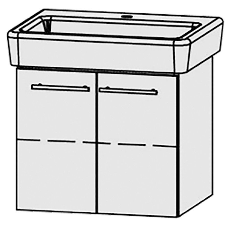 Élément inférieur  Vanity Pro S
60 x 50 x 45 cm
armoire de tablette, 2&nbsp;portes
1&nbsp;tablette
avec Blumotion
pour 1&nbsp;lavabo