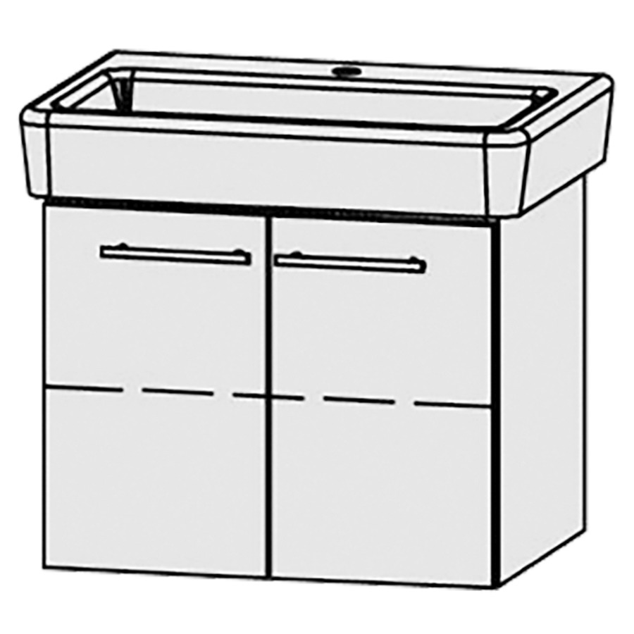 Élément inférieur  Vanity Pro S
65 x 50 x 45 cm
armoire de tablette, 2&nbsp;portes
1&nbsp;tablette
avec Blumotion
pour 1&nbsp;lavabo