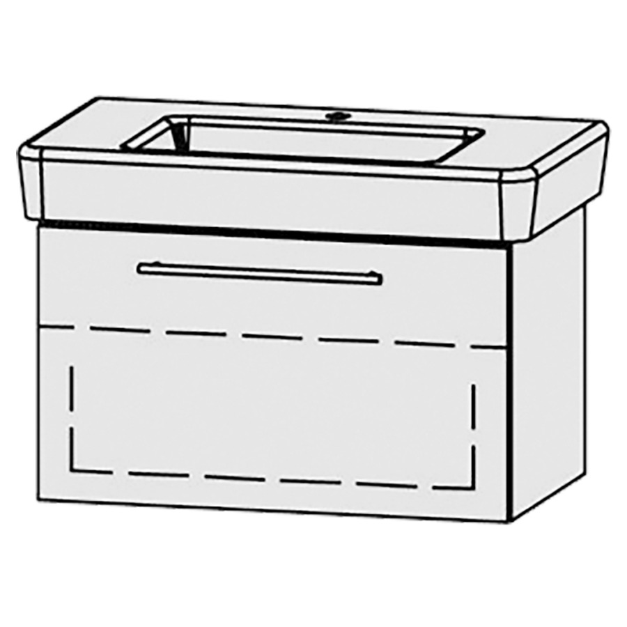 Élément inférieur  Vanity Pro S Easy
80 x 45 x 45 cm
élément de tiroir, 1&nbsp;tiroir
1&nbsp;tablette
avec Blumotion
pour 1&nbsp;lavabo
sans cache-siphon