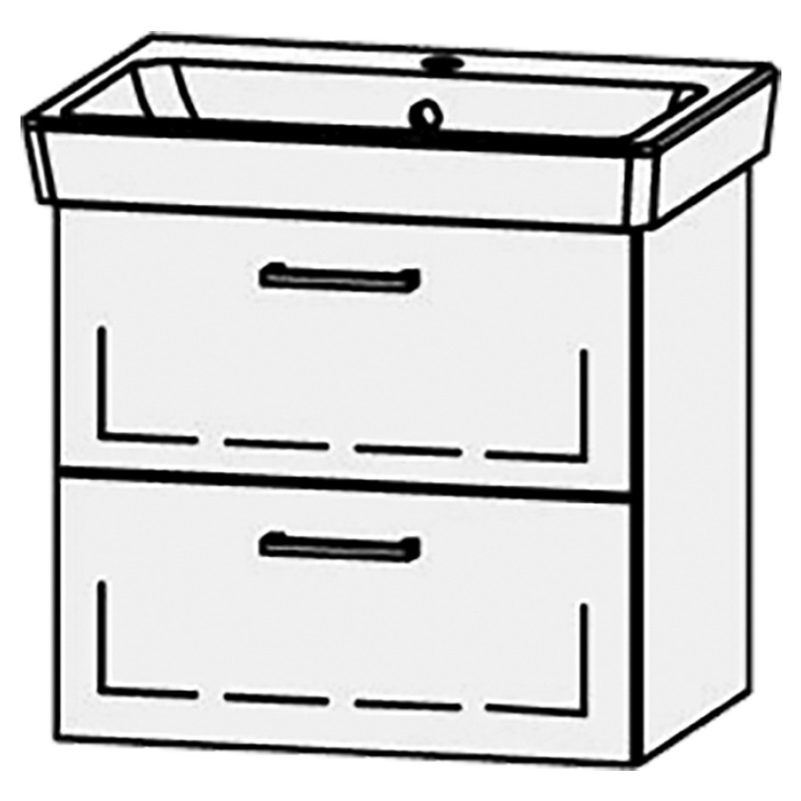 Élément inférieur  Procasa Uno
53.8 x 50 x 41 cm
élément de tiroir, 2&nbsp;tiroirs
extrait complet avec Blumotion
1 cache-siphon
pour lavabo 291189
