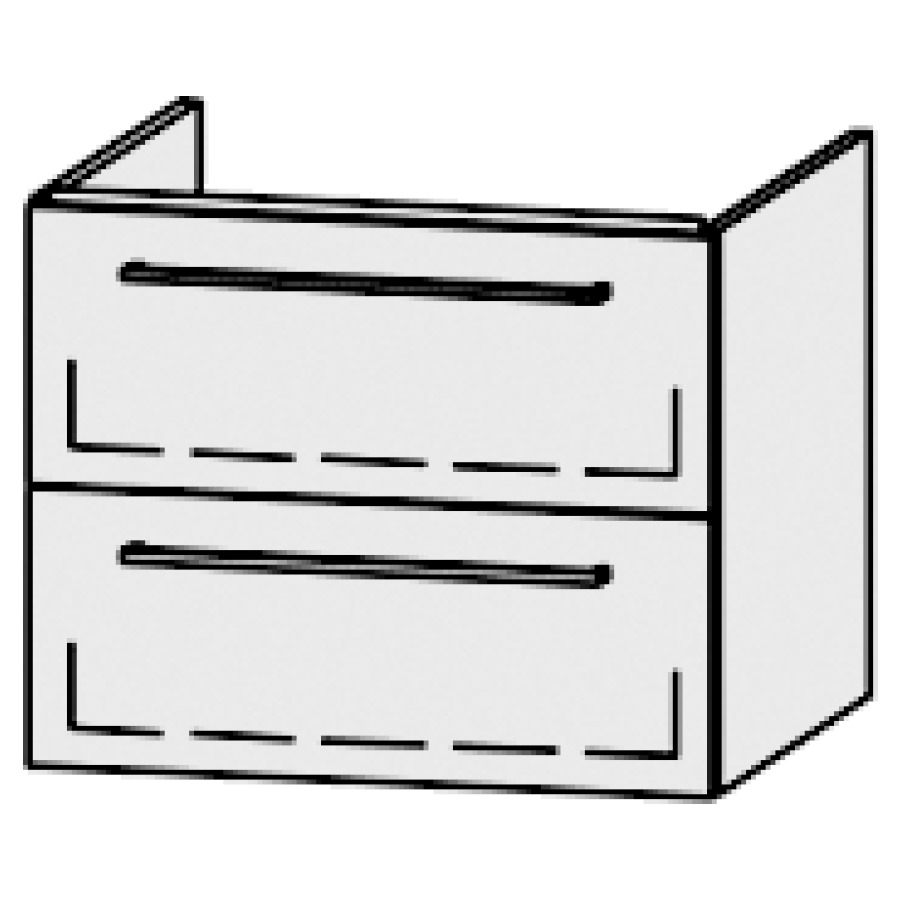 Élément inférieur  Procasa Cinque
64.5 x 52 x 55 cm
élément de tiroir, 2&nbsp;tiroirs
extrait complet avec Blumotion
1 cache-siphon
pour lavabo 275506