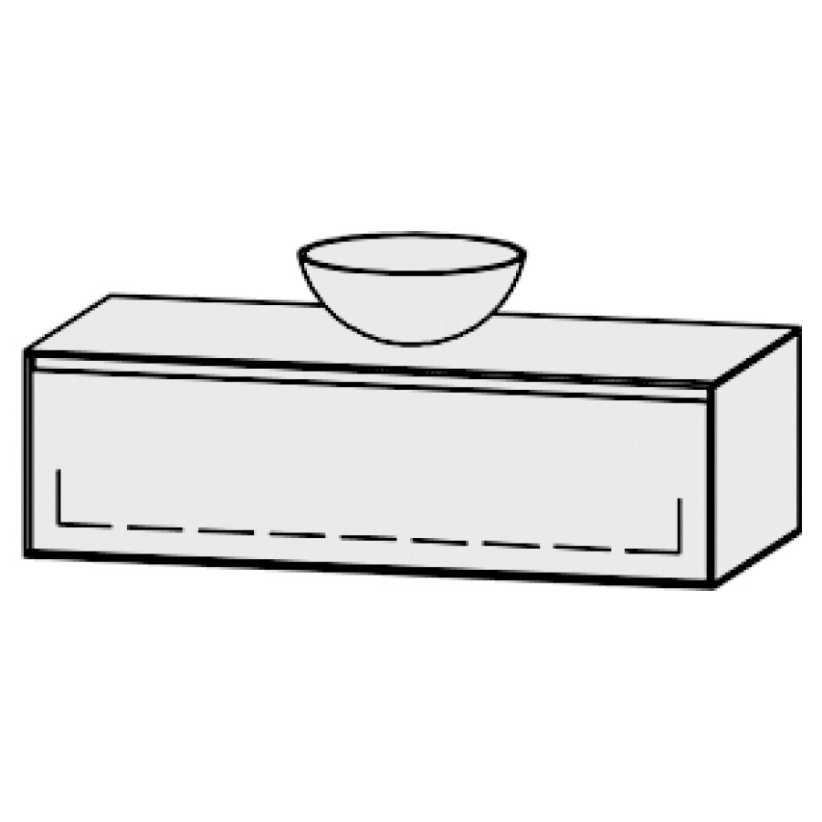 Meuble
Vanity-Pathos Style
120 x 35 x 55,5 cm
incl. table de lavabo 0,8 cm.
encastr. du lavabo par dessus
axe de lavabo 60 / 60 cm.
incl. consoles
élément avec 1 tiroir
extrait complet et blumotion
sans cache-siphon
