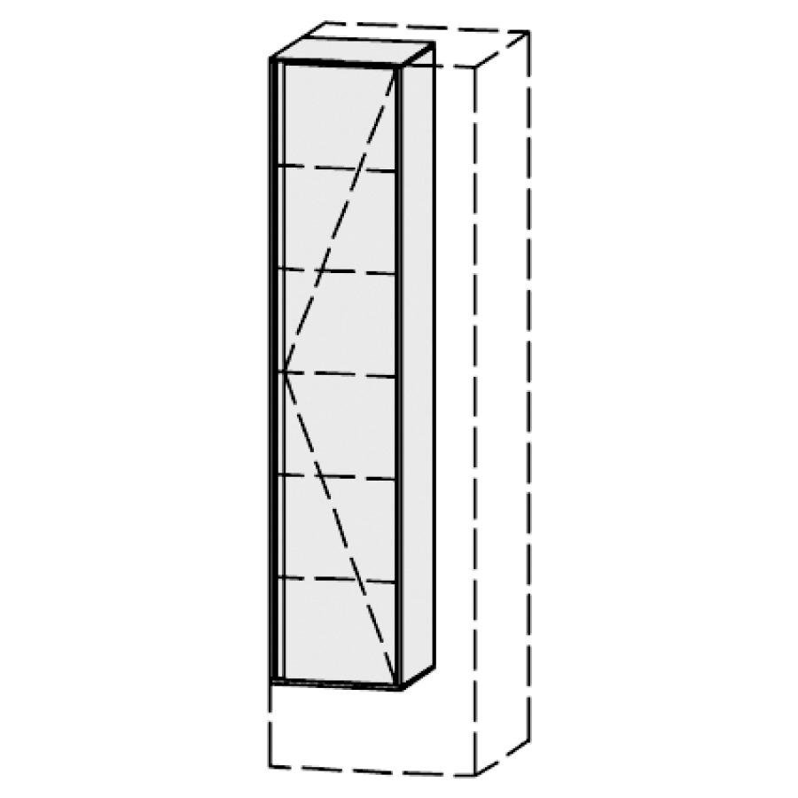 Armoire haute
Vanity-Pathos Style
32-50 x 150-180 x 20-50 cm
1 porte, charnières à droite
porte avec Blumotion
rayons selon liste
mesures selon liste
zone de poignée vertical
