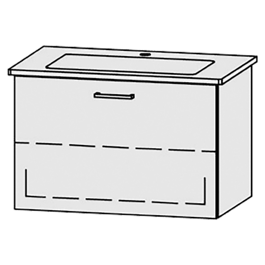 Élément inférieur  Vanity Venticello Easy
76 x 50 x 48.8 cm
élément de tiroir, 1&nbsp;tiroir
1&nbsp;tablette
avec Blumotion
sans cache-siphon
pour lavabo