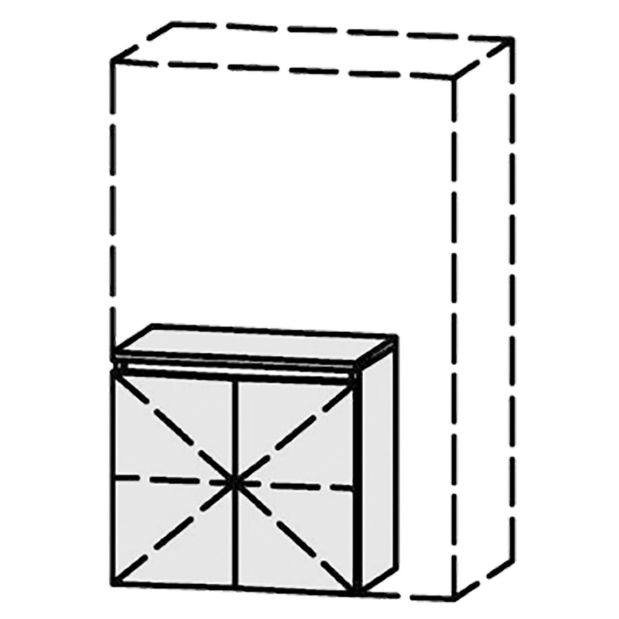 Armoire mi-haute Vanity Keramik Style 
50-70 x 45-135 x 20-45 cm
2&nbsp;portes
Nombre de tablettes selon liste
avec Blumotion
avec plat. de finition 1.6 cm