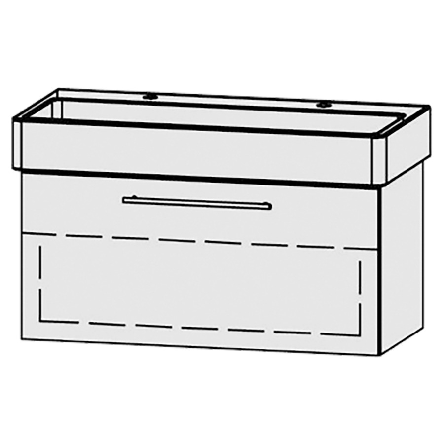 Élément inférieur
Vanity-Vero/Vero Air Easy 100
96 x 45 x 45 cm
élément avec 1 tiroir
extrait complet avec Blumotion
sans cache-siphon
1 rayon réglable