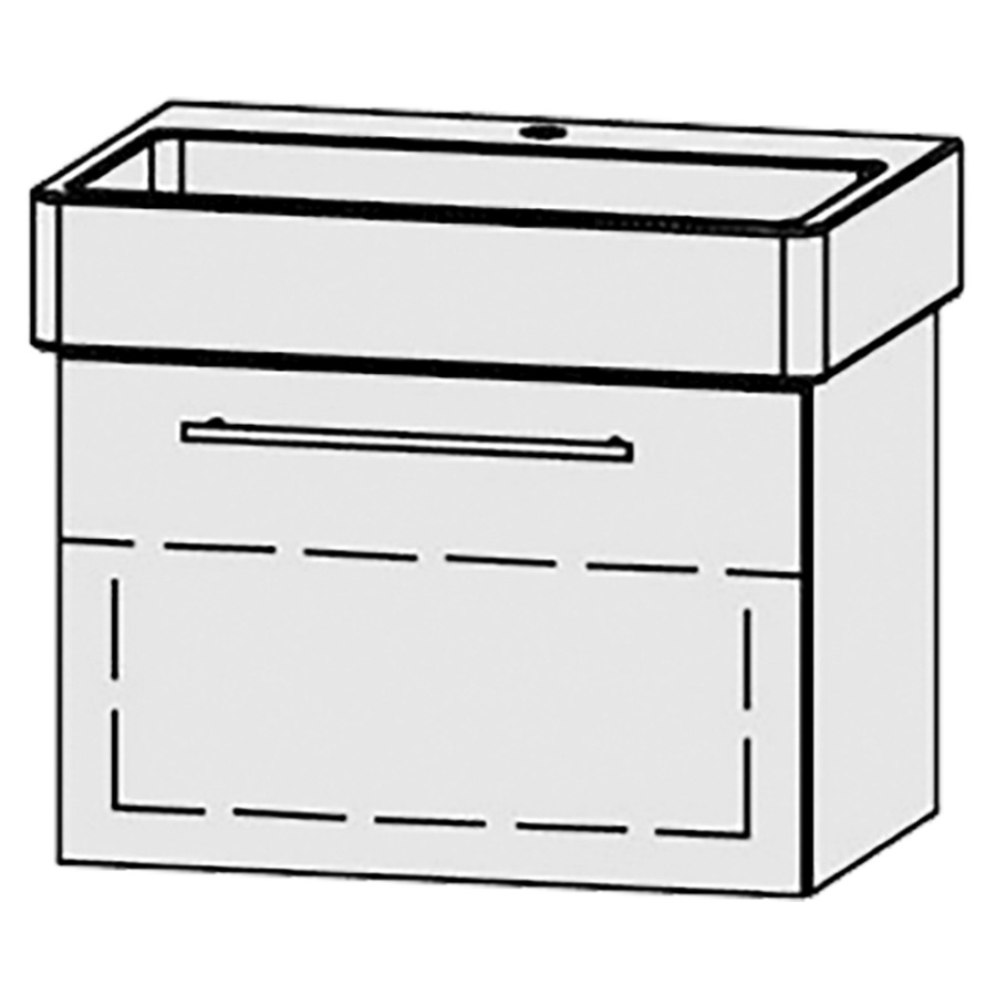 Élément inférieur  Vanity Vero Easy
66 x 45 x 45 cm
élément de tiroir, 1&nbsp;tiroir
1&nbsp;tablette
avec Blumotion
sans cache-siphon
pour lavabo