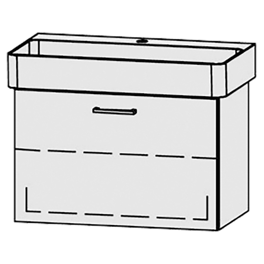 Élément inférieur  Vanity Val Easy
70 x 45 x 39.8 cm
élément de tiroir, 1&nbsp;tiroir
1&nbsp;tablette
avec Blumotion
sans cache-siphon
pour lavabo