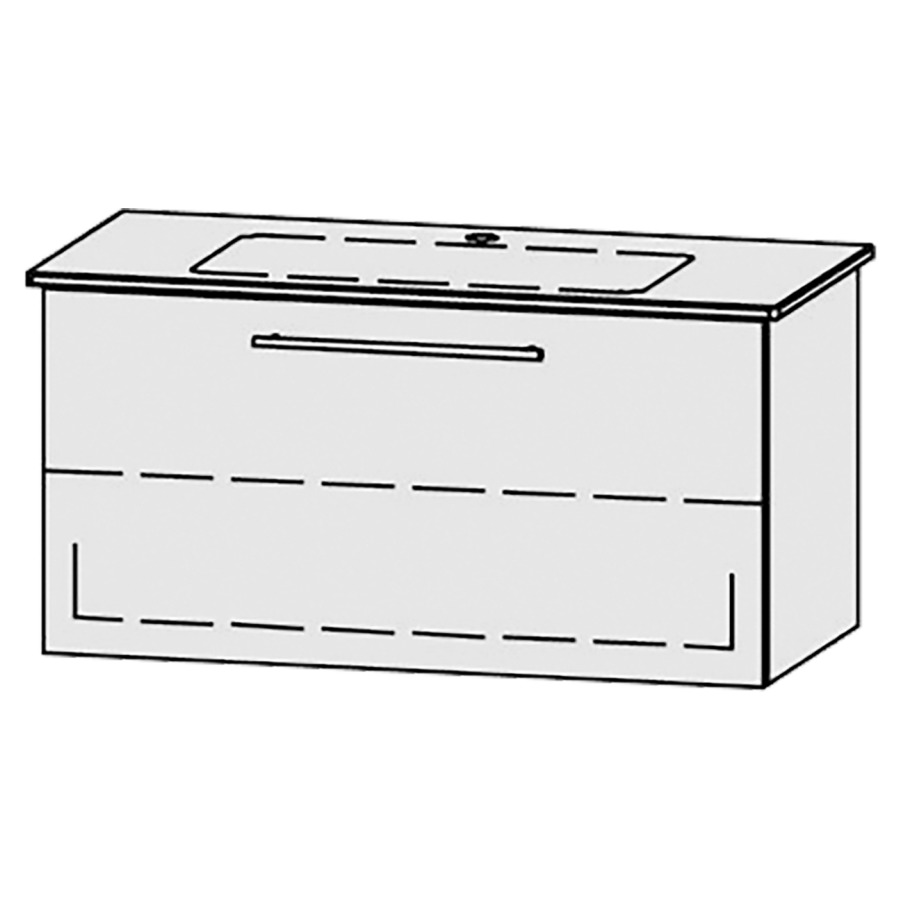 Élément inférieur  Vanity Me by Starck Easy
101 x 50 x 47.8 cm
élément de tiroir, 1&nbsp;tiroir
1&nbsp;tablette
avec Blumotion
pour 1&nbsp;lavabo
sans cache-siphon