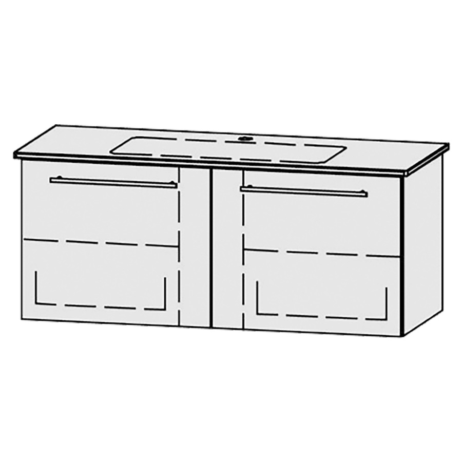 Élément inférieur  Vanity Me by Starck Easy
121 x 50 x 47.8 cm
2&nbsp;éléments de tiroir, 1&nbsp;tiroir chacune
1&nbsp;tablette chacune
avec Blumotion
pour 1&nbsp;lavabo
niche pour le siphon