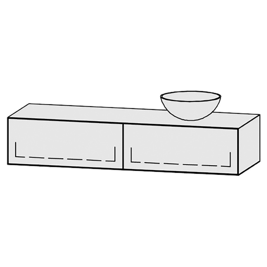Meuble
Vanity-Tribute Alea
150 x 30 x 52 cm
incl. table de lavabo 1,9 cm.
encastrement du lavabo
par dessus
axe de lavabo 112,5/37,5 cm.
incl. consoles
2 éléments avec 1 tiroir
extrait complet avec Blumotion
sans cache-siphon
tiroirs Legrabox noir
Push-Open, avec Blumotion