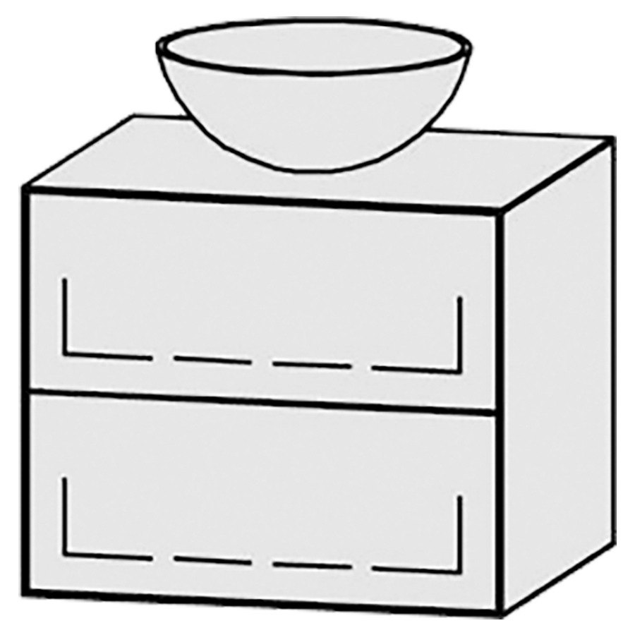 Meuble
Vanity-Tribute Alea
60 x 50 x 52 cm
incl. table de lavabo 1,9 cm.
encastrement du lavabo
par dessus
axe de lavabo 30/30 cm.
incl. consoles
élément avec 2 tiroirs
extrait complet avec Blumotion
1 cache-siphon
tiroirs Legrabox noir
Push-Open, avec Blumotion