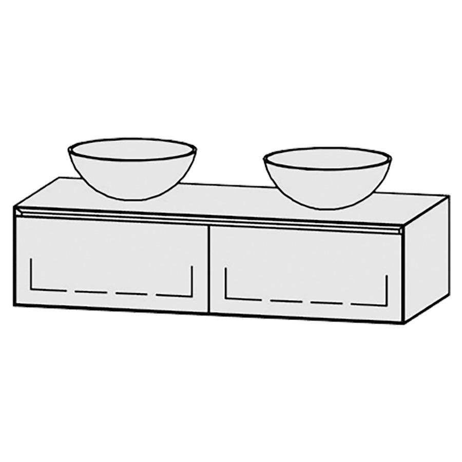 Meuble
Vanity-Tribute Alea Style
120 x 30 x 52 cm
incl. table de lavabo 1,9 cm.
encastrement du lavabo
par dessus
axe de lavabo 30/60/30 cm.
incl. consoles
2 éléments avec 1 tiroir
extrait complet et blumotion
sans caches-siphon
tiroirs Legrabox noir