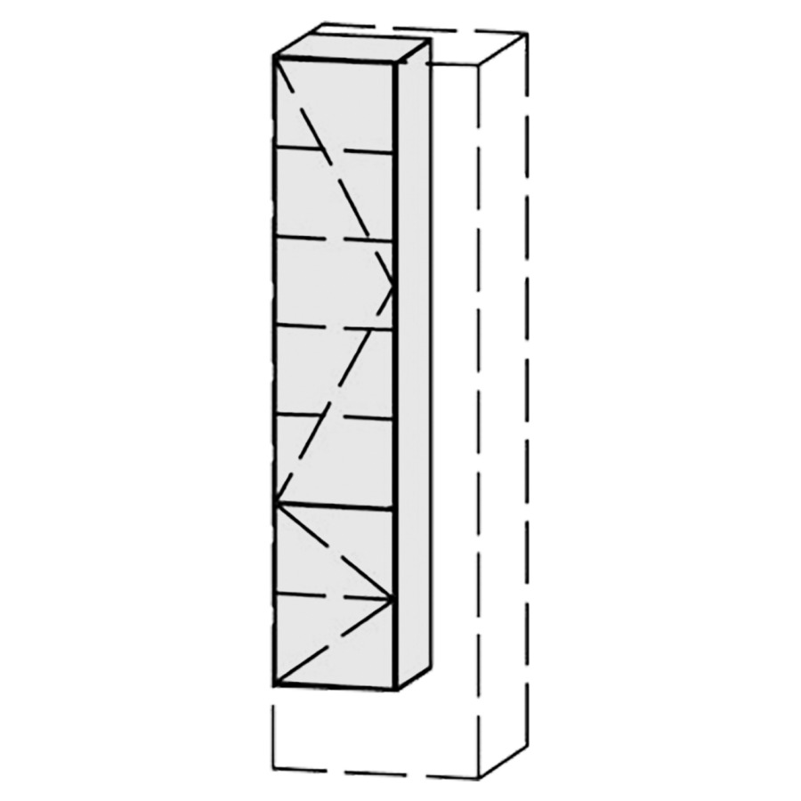 Armoire haute Vanity Tribute Alea 
32-50 x 150-180 x 20-50 cm
2&nbsp;portes, charnière à gauche
Nombre de tablettes selon liste
avec Blumotion
