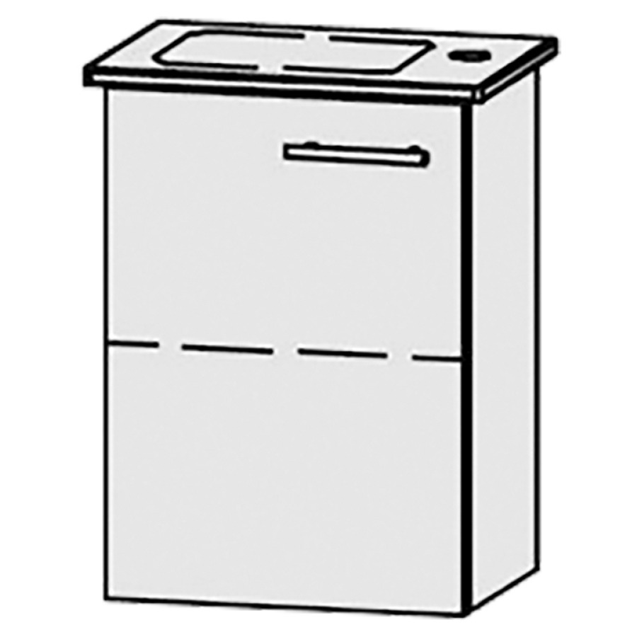 Élément inférieur  Vanity Me by Starck
41 x 55 x 28.5 cm
armoire de tablette, 1&nbsp;porte
charnière à gauche, 1&nbsp;tablette
avec Blumotion