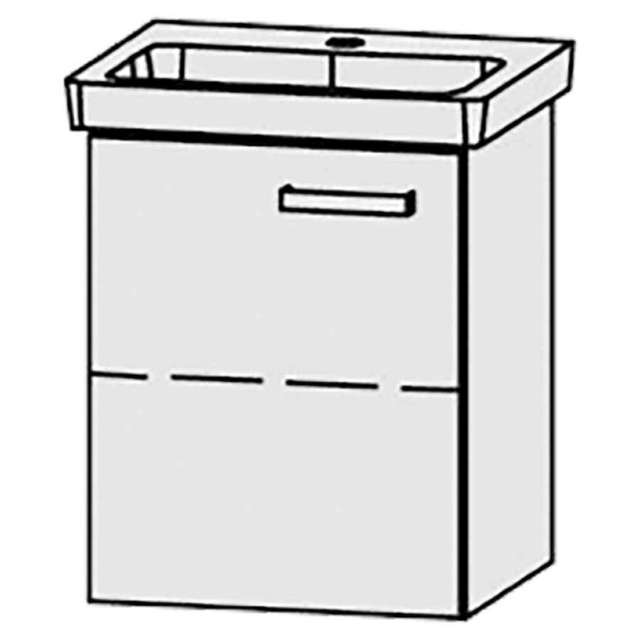 Élément inférieur  Vanity Subway 2.0
40 x 50 x 36.1 cm
armoire de tablette, 1&nbsp;porte
charnière à gauche, 1&nbsp;tablette
avec Blumotion
pour lavabo