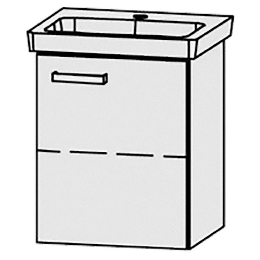 Élément inférieur  Vanity Subway 2.0
40 x 50 x 36.1 cm
armoire de tablette, 1&nbsp;porte
charnière à droite, 1&nbsp;tablette
avec Blumotion
pour lavabo