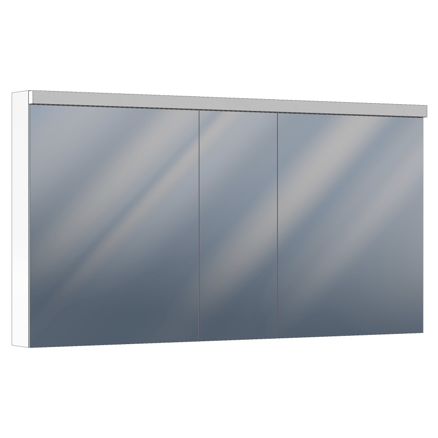 Armoire de toilette Procasa Cinque LED
Tunable White
150 x 78.5 x 13/15 cm
Profilé en aluminium
3&nbsp;portes à double miroir (60/30/60)
2 prises doubles en bas
et 2 supports cosmétiques, éclairage LED
en haut et en bas, 32.5/6 Watt
3887/735 Lumen, dimmable par
bouton rotatif système à deux
interrupteurs Switch, désactivable en haut
2000-6500 Kelvin, miroir grossissant, IP24
